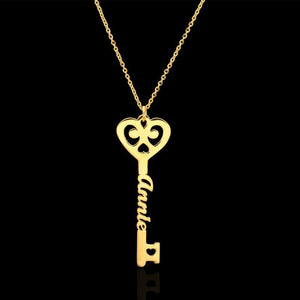 Key to Love Name Necklace