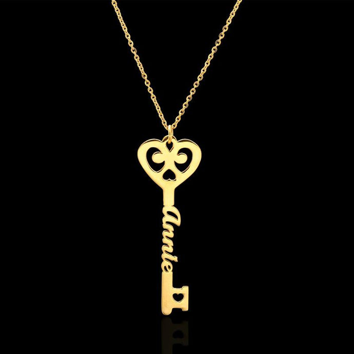 Key to Love Name Necklace